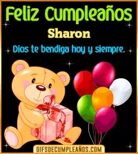 GIF Feliz Cumpleaños Dios te bendiga Sharon
